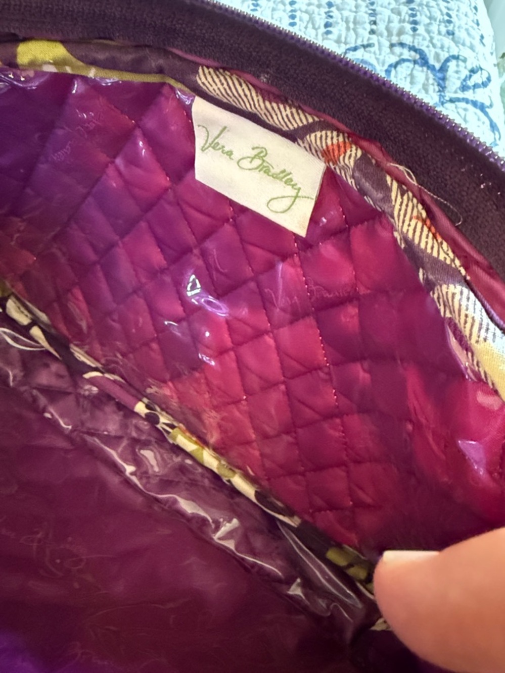 Vera Bradley Purple Multi Quilted Hanging Organizer - Picture 3 of 6